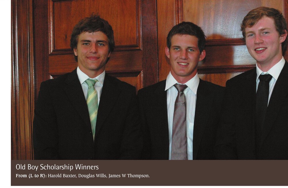 Old Boy Scholarship Winners, 2010