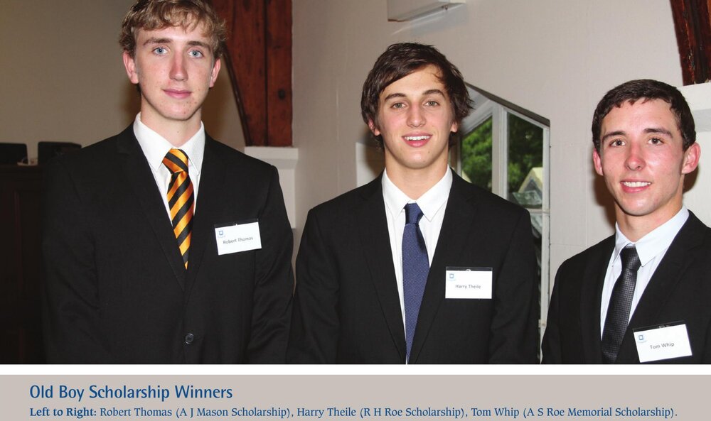 Old Boy Scholarship Winners, 2012