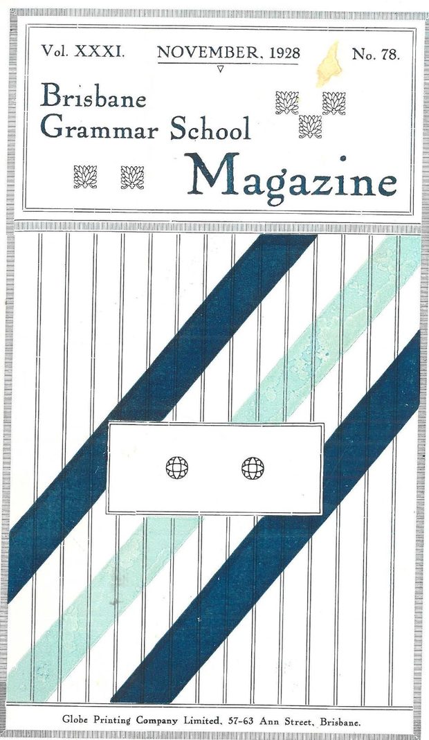 Cover of the 1928 School Magazine