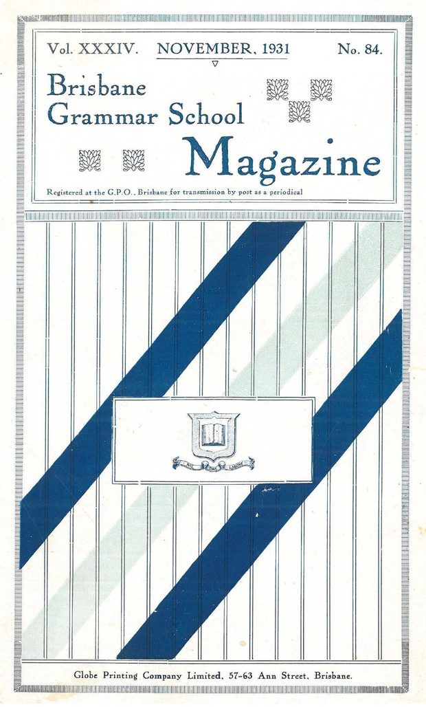 Cover of the 1931 School Magazine