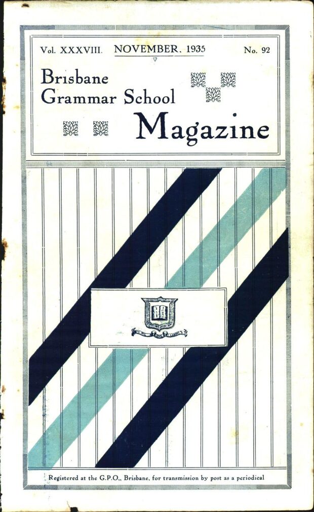 Cover of the 1935 School Magazine