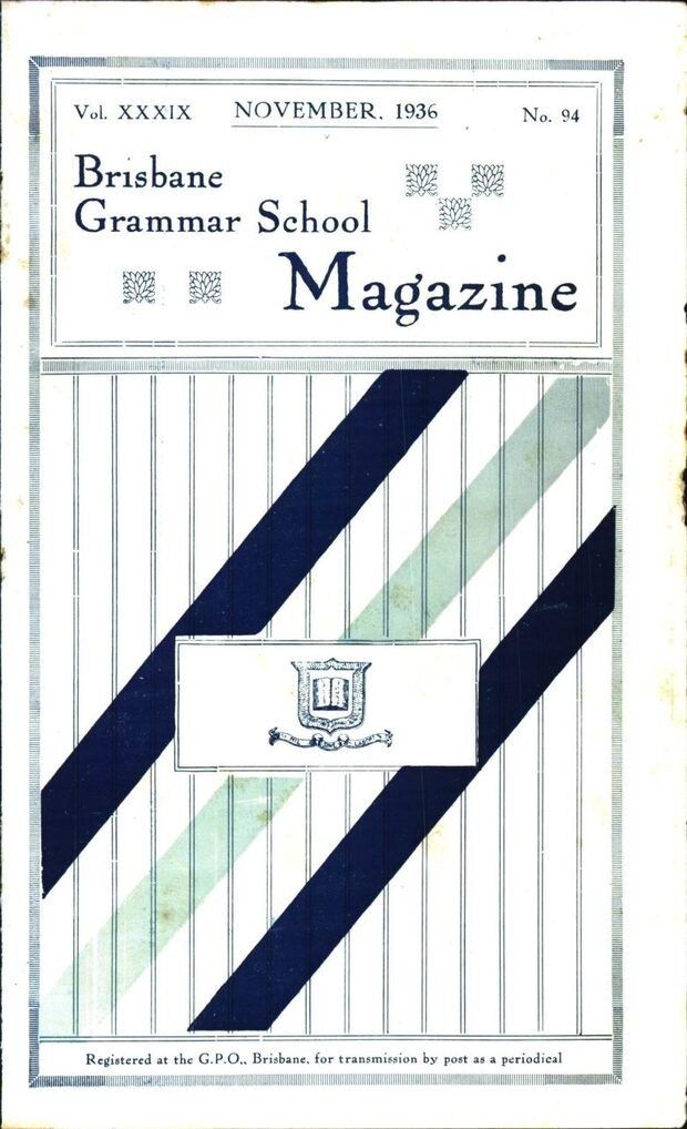 Cover of the 1936 School Magazine