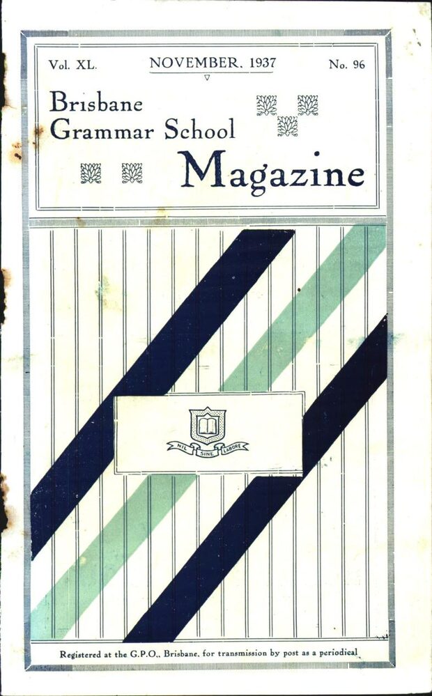 Cover of the 1937 School Magazine