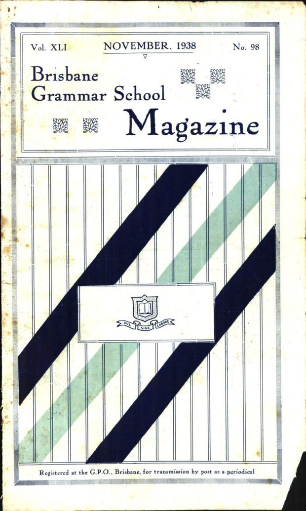 Cover of the 1938 School Magazine