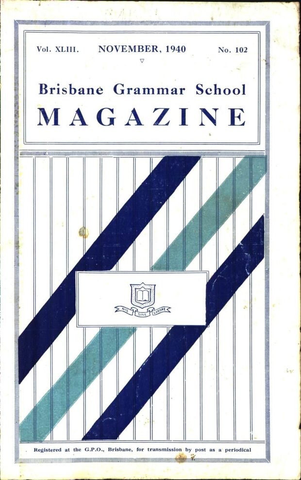 Cover of the 1940 School Magazine