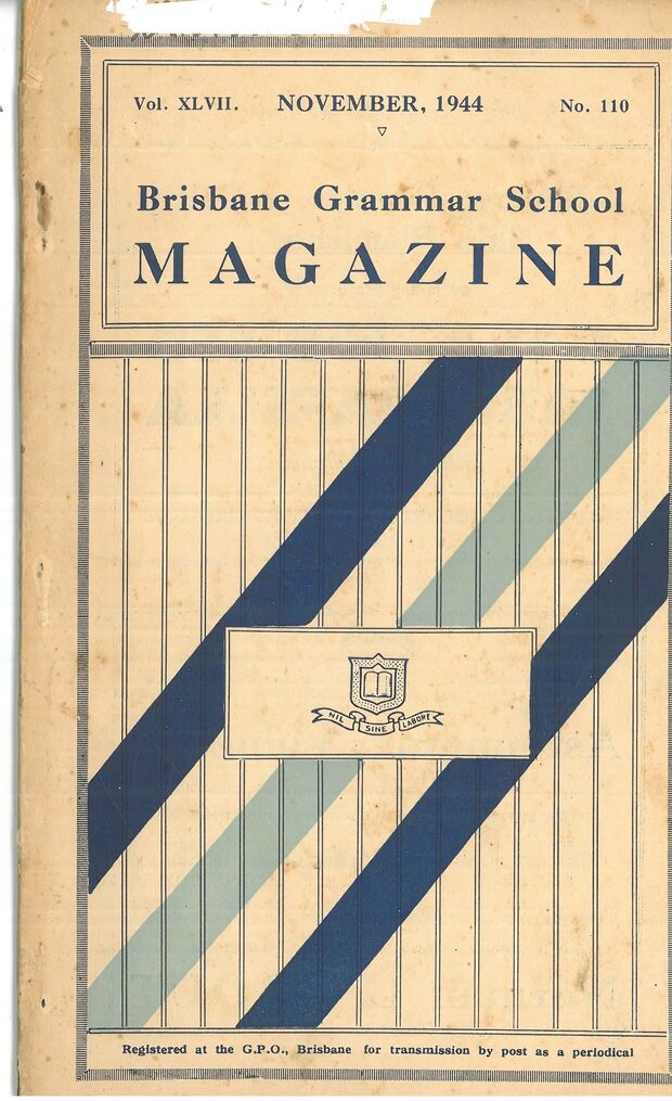 Cover of the 1944 School Magazine
