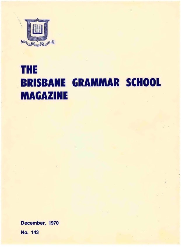 Cover of the 1970 School Magazine