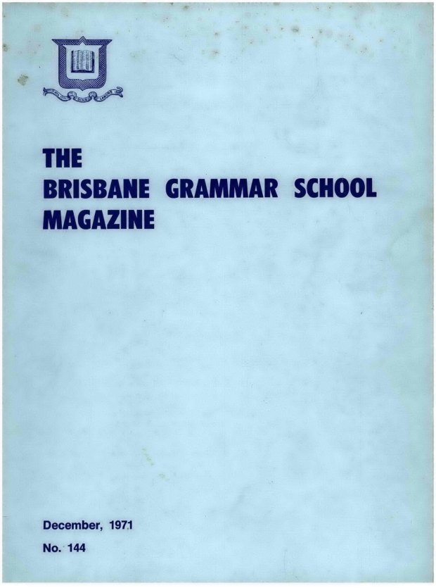 Cover of the 1971 School Magazine