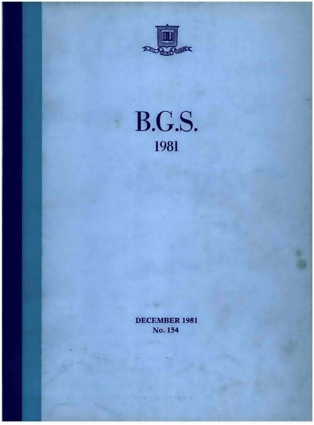 Cover of the 1981 School Magazine