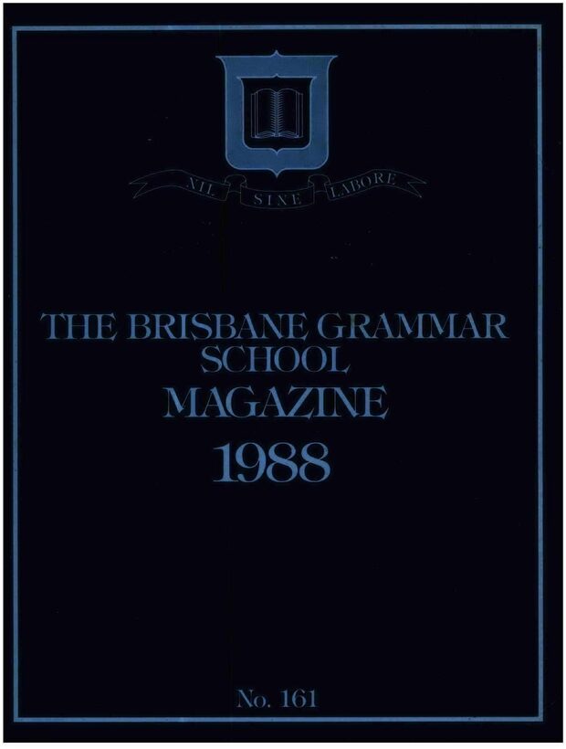 Cover of the 1988 School Magazine