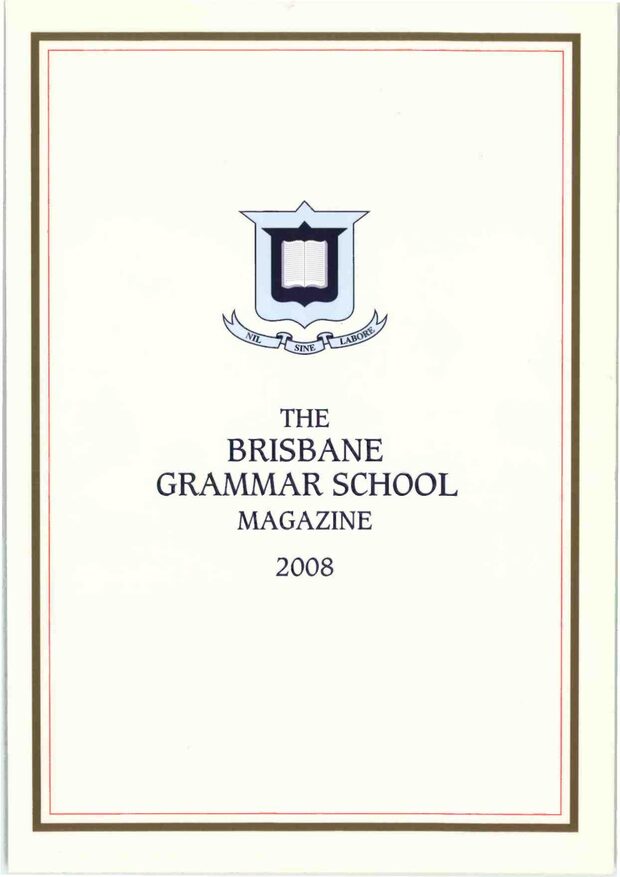 Cover of the 2008 School Magazine