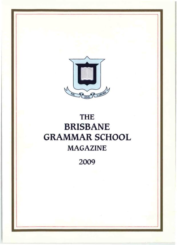Cover of the 2009 School Magazine