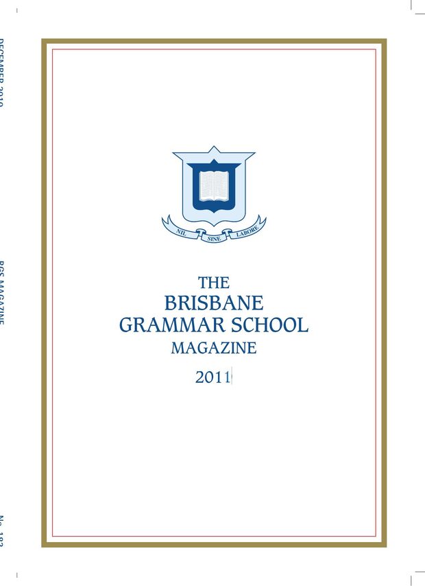 Cover of the 2011 School Magazine