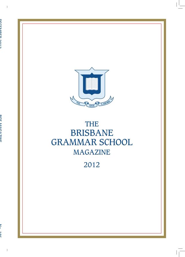 Cover of the 2012 School Magazine