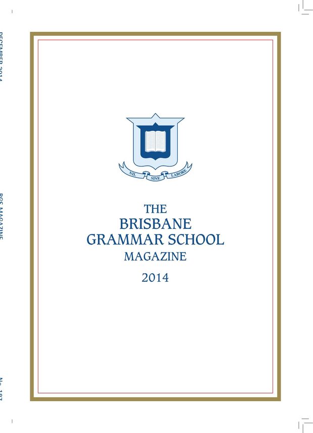 Cover of the 2014 School Magazine