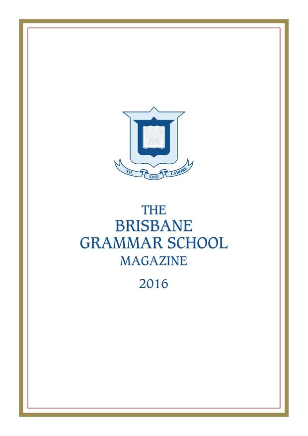 Cover of the 2016 School Magazine