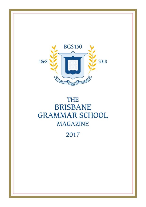 Cover of the 2017 School Magazine