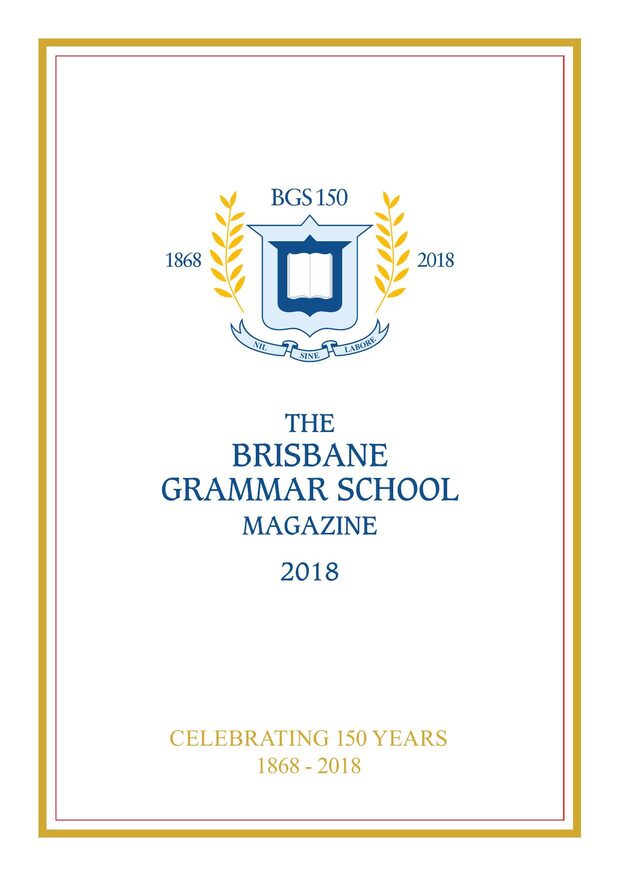 Cover of the 2018 School Magazine