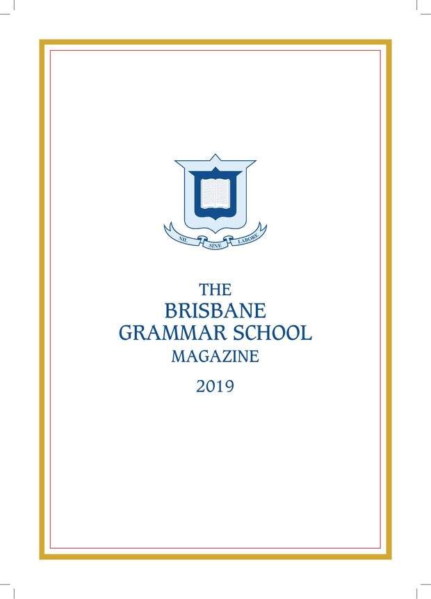 Cover of the 2019 School Magazine