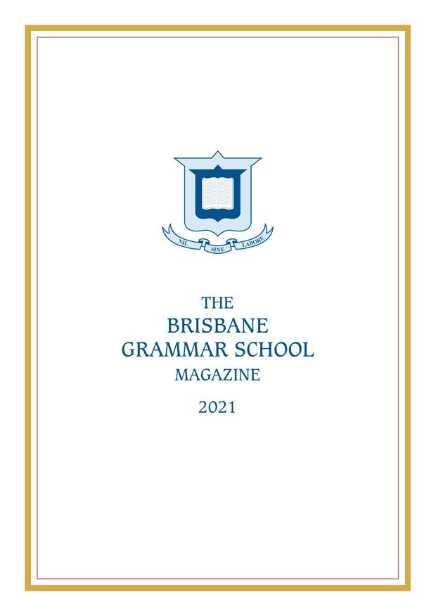 Cover of the 2021 School Magazine